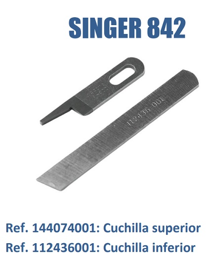 JUEGO DE CUCHILLAS REMALLADORA SINGER 842U
